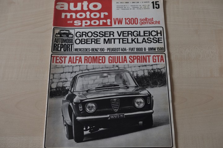 Deckblatt Auto Motor und Sport (15/1965)
